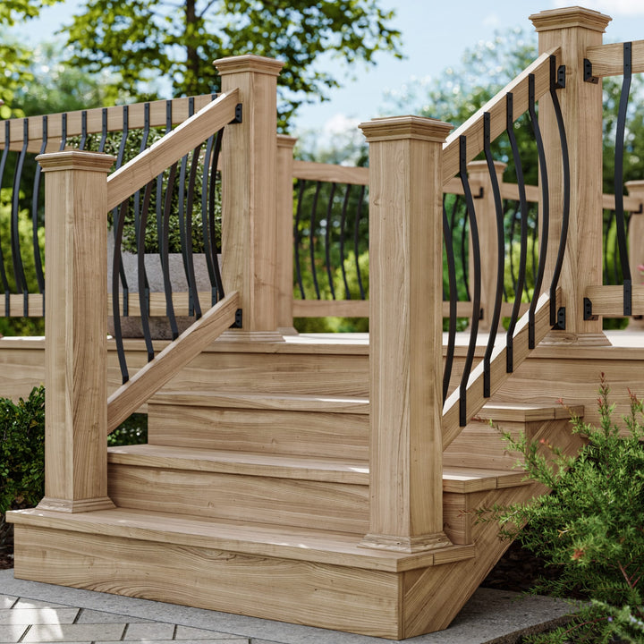 Deckorators Railing Baluster Satin Black / 32-1/4" Deckorators Arc Aluminum Balusters (5-Pack)