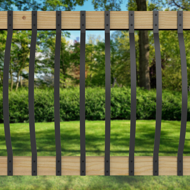 Deckorators Railing Baluster Satin Black / 32-1/4" Deckorators Arc Aluminum Balusters (5-Pack)