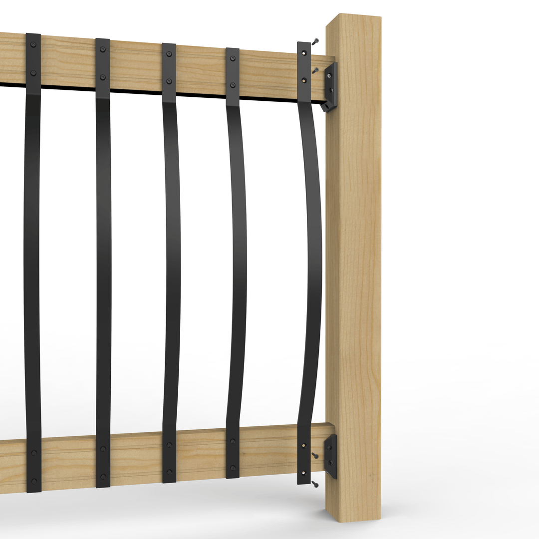 Deckorators Railing Baluster Satin Black / 32-1/4" Deckorators Arc Aluminum Balusters (5-Pack)