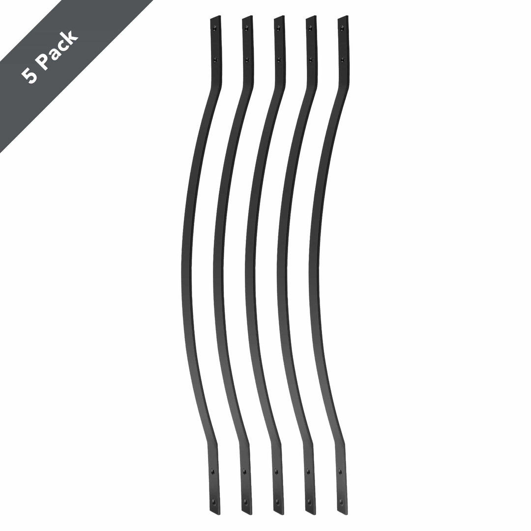 Deckorators Railing Baluster Satin Black / 32-1/4" Deckorators Arc Aluminum Balusters (5-Pack)
