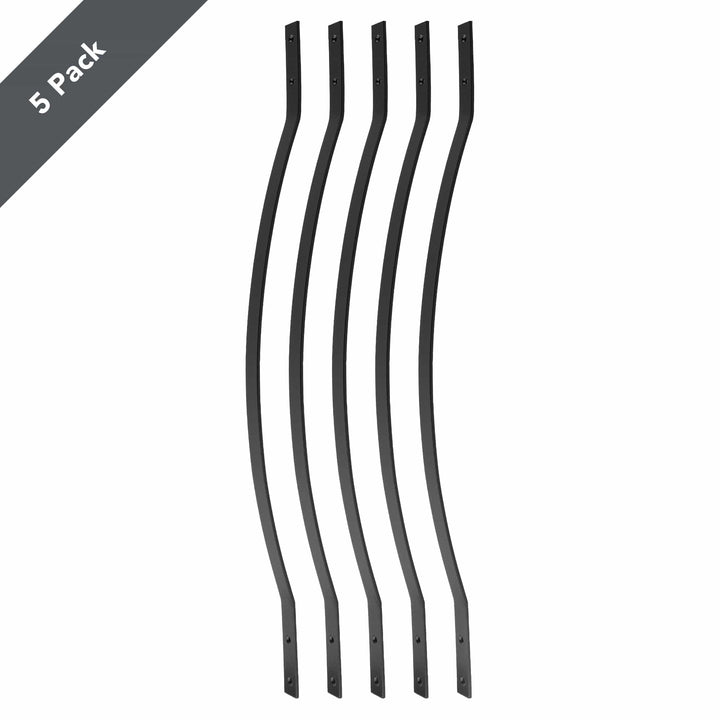 Deckorators Railing Baluster Satin Black / 32-1/4" Deckorators Arc Aluminum Balusters (5-Pack)