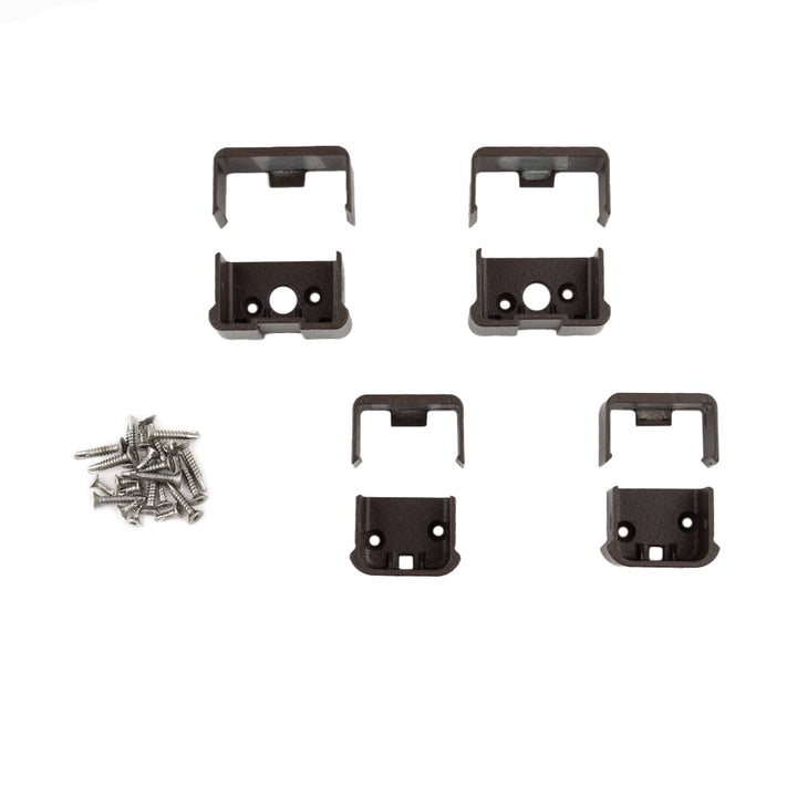 Deckorators Railing Hardware Deckorators ALX Contemporary Top and Bottom Rectangle Rail Brackets