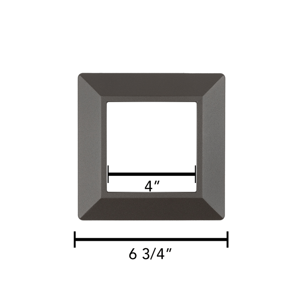 Deckorators Railing Hardware Textured Bronze Deckorators ALX Contemporary 4" Aluminum Post Trim