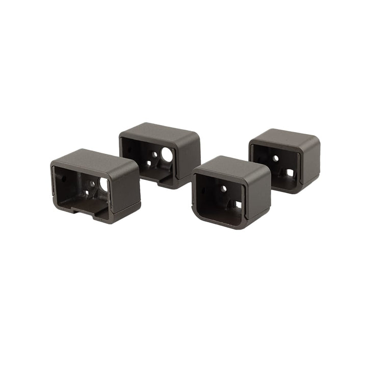 Deckorators Railing Hardware Textured Bronze Deckorators ALX Contemporary Top and Bottom Rectangle Rail Brackets