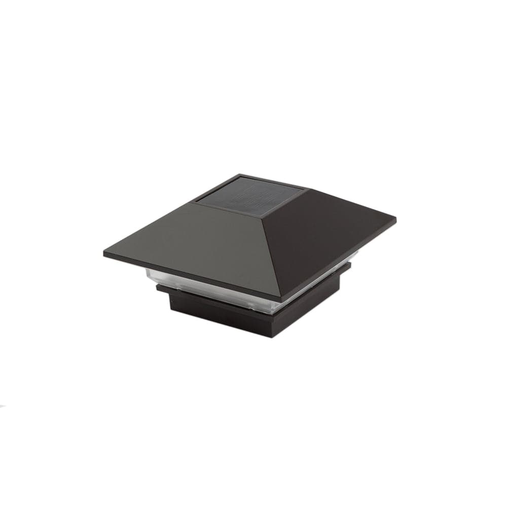 Deckorators Railing Hardware Weathered Brown Deckorators ALX Contemporary 2-1/2" Solar Post Cap