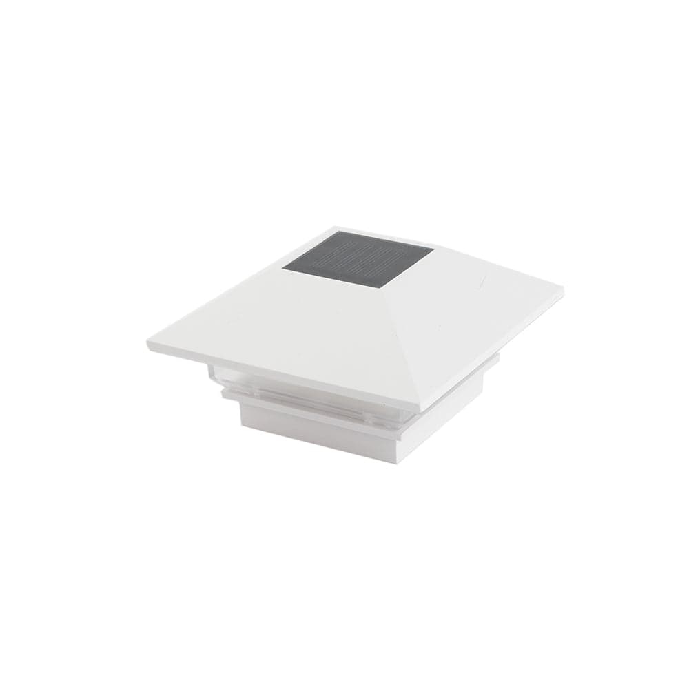 Deckorators Railing Hardware White Deckorators ALX Contemporary 2-1/2" Solar Post Cap