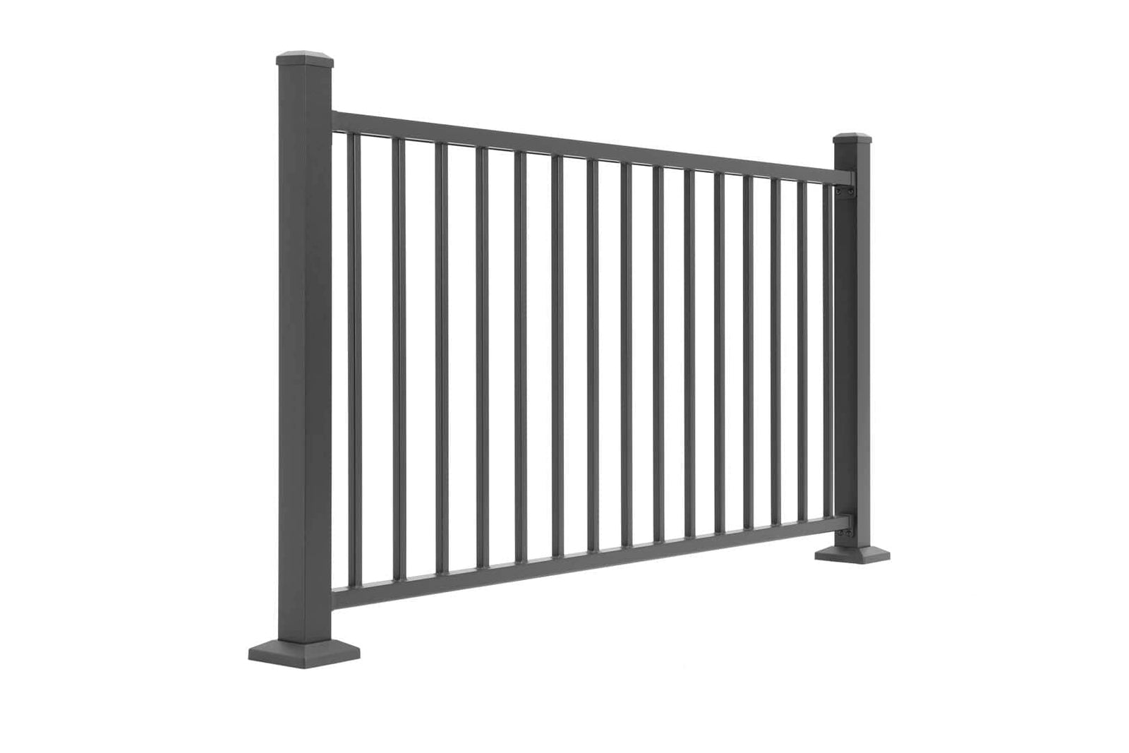 Deckorators Railing Kit 6' / Textured Black / Level Deckorators ALX Contemporary Rectangle Rail Kit - Continuous Top Rail