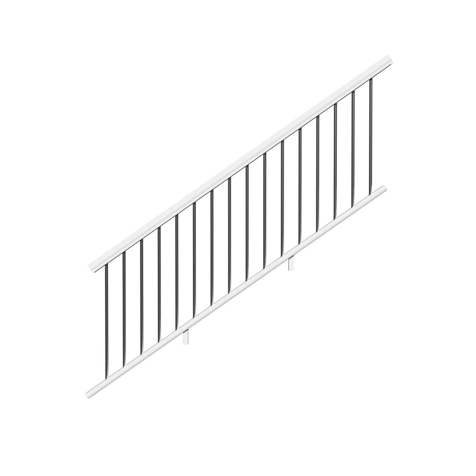 Deckorators Railing Kit Stair / 8' / 36" / Black Deckorators Composite Rail Kit with Aluminum Balusters