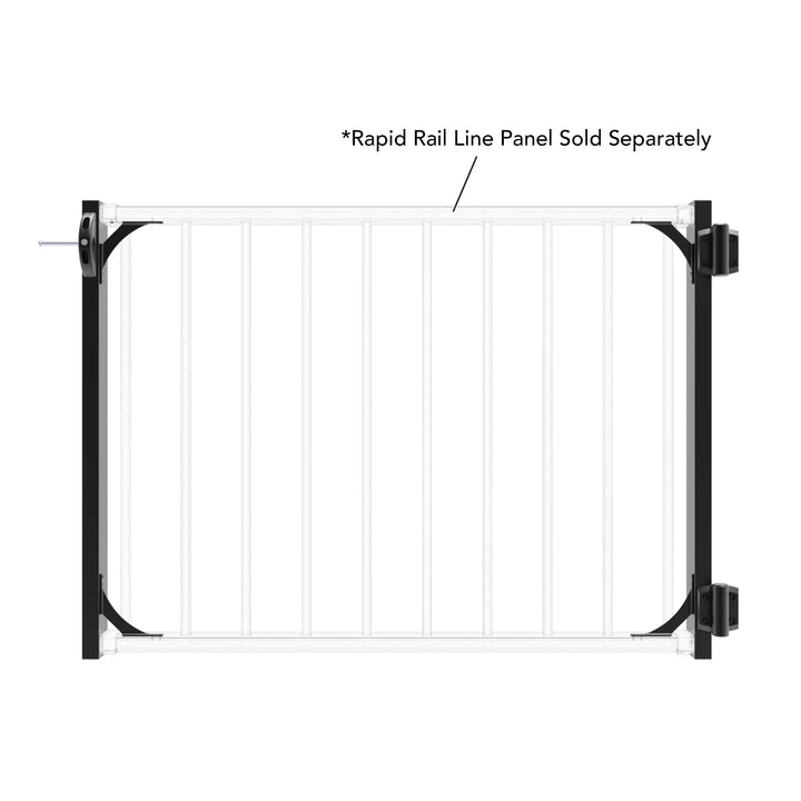 Deckorators Railing Kit Textured Black Deckorators Rapid Rail 36" Side Rail Kit