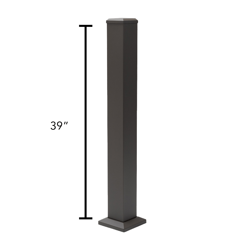 Deckorators Railing Post 39" / Textured Bronze Deckorators ALX Contemporary 2-1/2" Post Kit