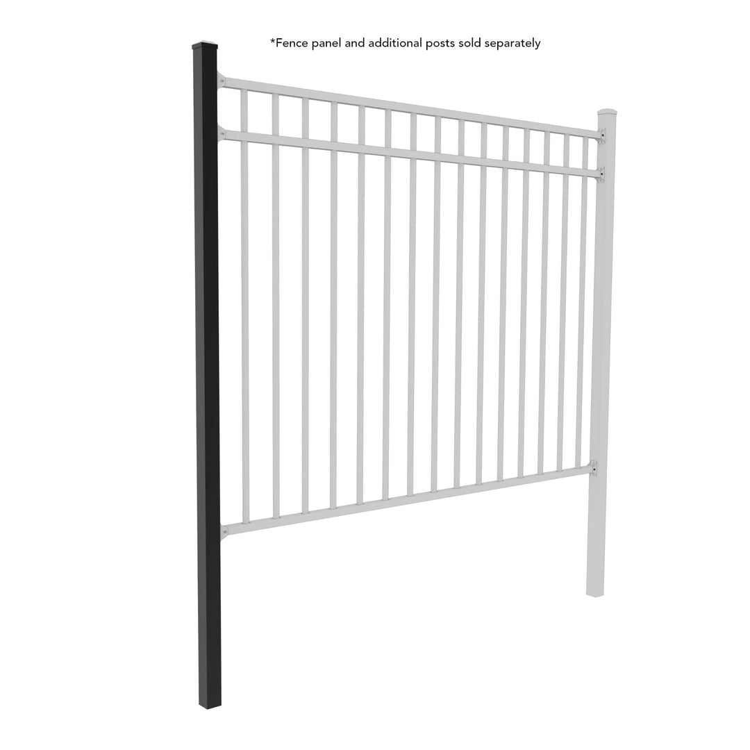 Deckorators Railing Post 84" Deckorators 2" Aluminum Fence Blank Post With Cap