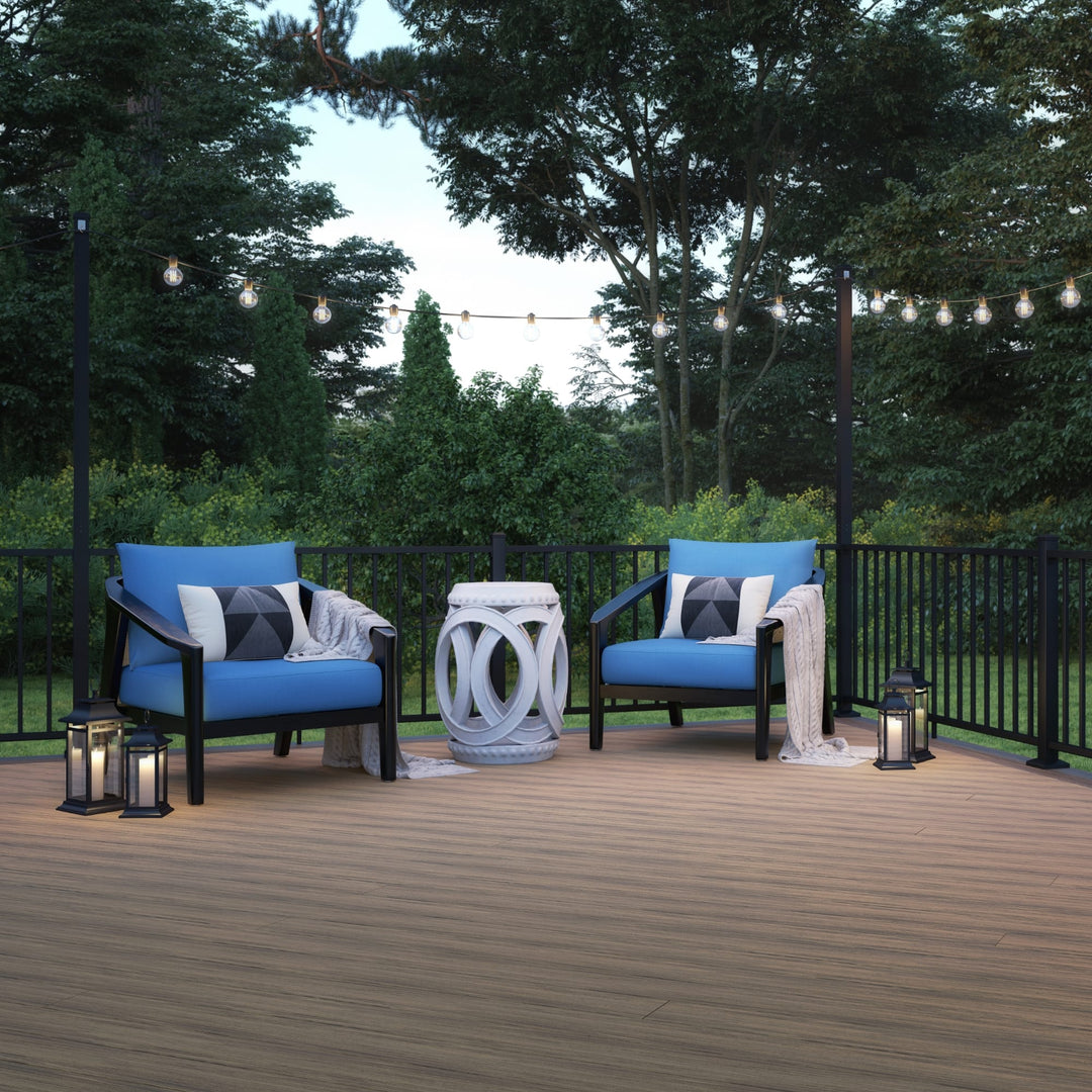 Deckorators Railing Post Textured Black Deckorators ALX Contemporary Post Extension