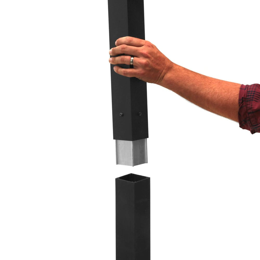 Deckorators Railing Post Textured Black Deckorators ALX Contemporary Post Extension