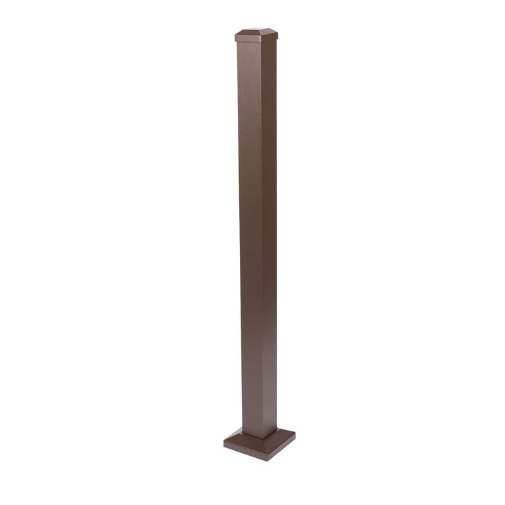 Deckorators Textured Weathered Brown / 36" / 39" Level Post Deckorators 2-1/2" Level Surface Mount Post, Post Cap &amp; Trim Ring