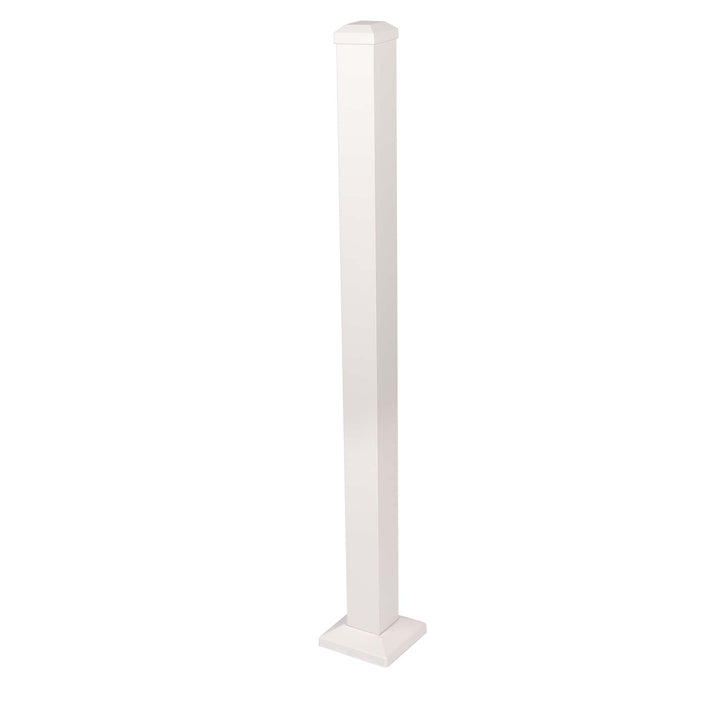 Deckorators Textured White / 36" / 39" Level Post Deckorators 2-1/2" Level Surface Mount Post, Post Cap &amp; Trim Ring