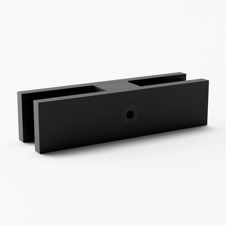 IG Railing 180° straight glass connector in matte black
