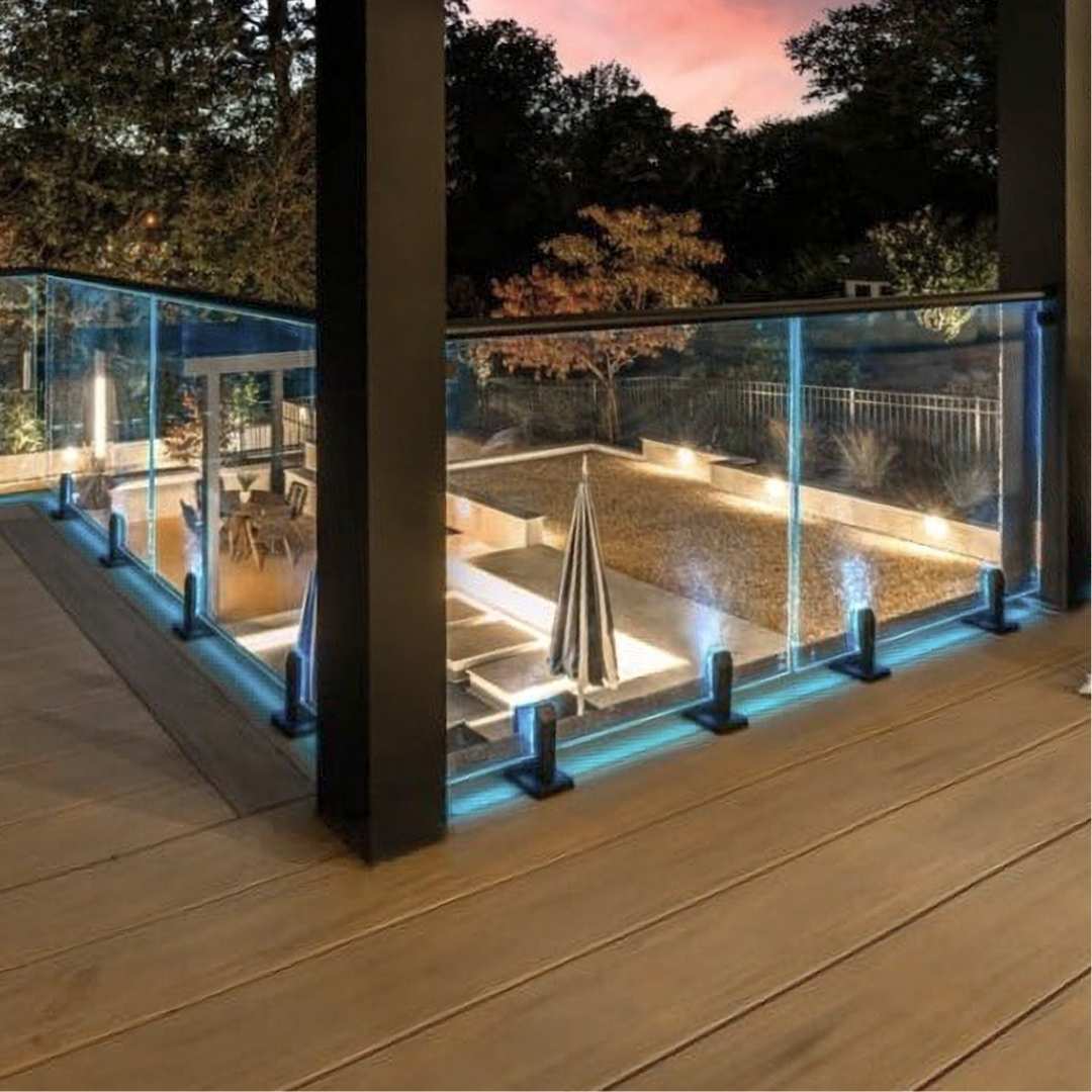IG Railing Frameless Glass Panel, frameless glass railing 34\" (for 36\" railing) / 24\" view