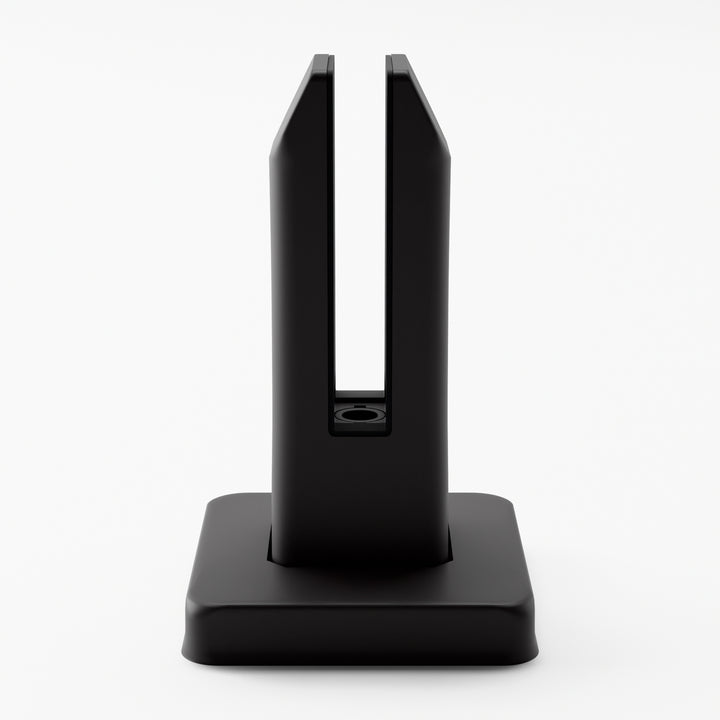 IG Railing glass spigot in matte black, front view