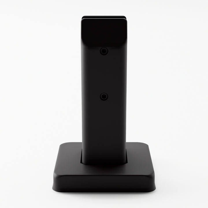 IG Railing glass spigot in matte black, set-screw side view