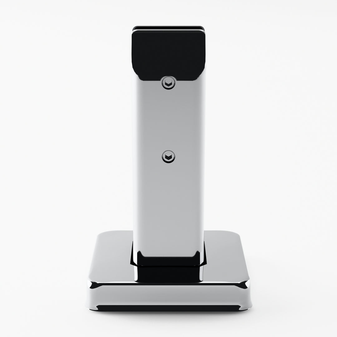 IG Railing glass spigot in polished stainless steel, set-screw side view