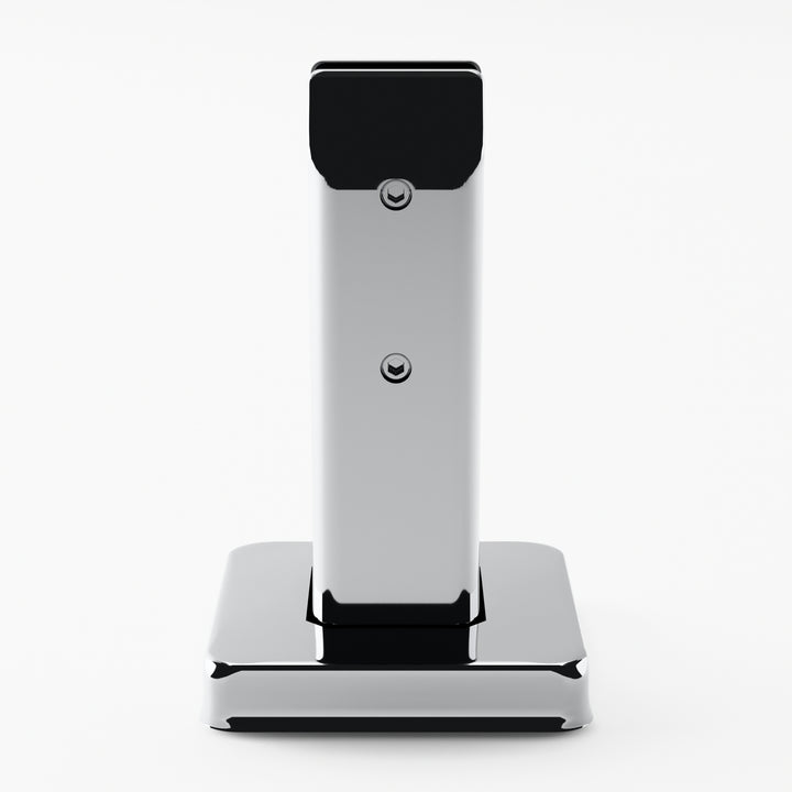 IG Railing glass spigot in polished stainless steel, set-screw side view