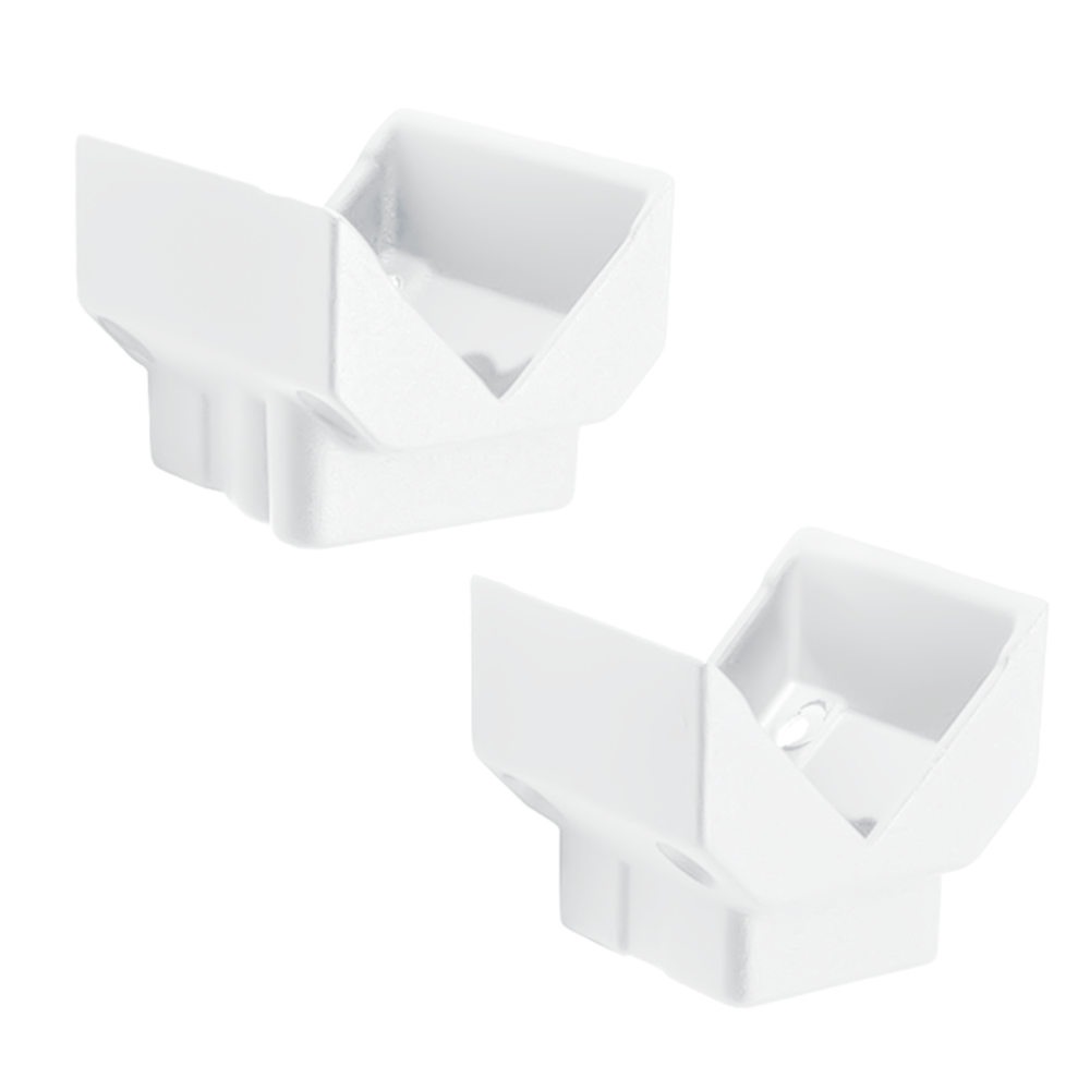 Key-Link Fencing and Railing American Series Bracket Matte White / 45° Level Bracket (2 Top + 2 Bottom) Keylink American Series Additional Bracket Kit