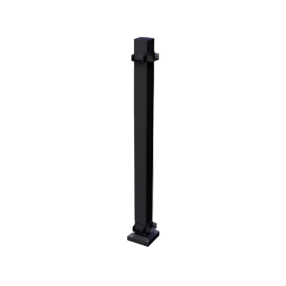 Keylink Railing Aluminum Railing Textured Black / Corner Post Keylink Discovery Series Surface Mount Aluminum Posts