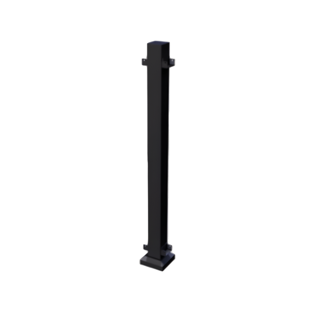 Keylink Railing Aluminum Railing Textured Black / Line Post Keylink Discovery Series Surface Mount Aluminum Posts