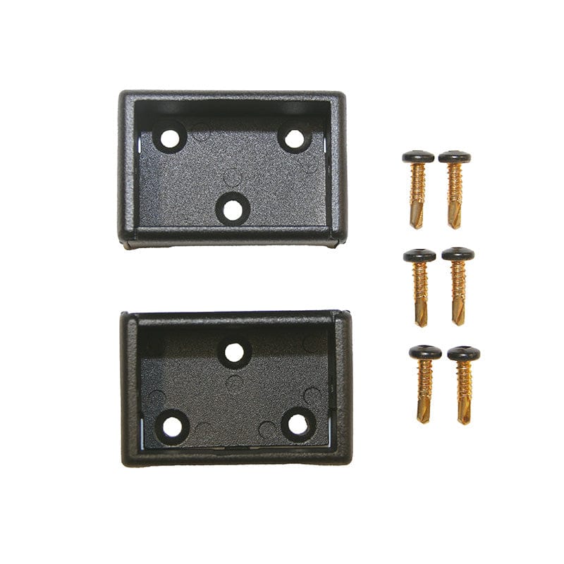 Keylink Aluminum Railing Textured Black / Level Bracket Kit (2 Pack) Additional Railing Bracket for Keylink Discovery Series