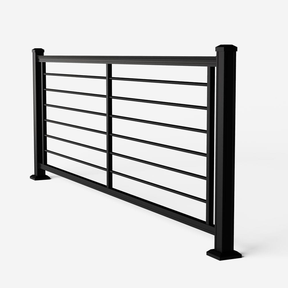 Keylink Aluminum Rod Rail Matte Black / 36" / 6' Level Keylink American Series Horizontal Aluminum Rod Railing