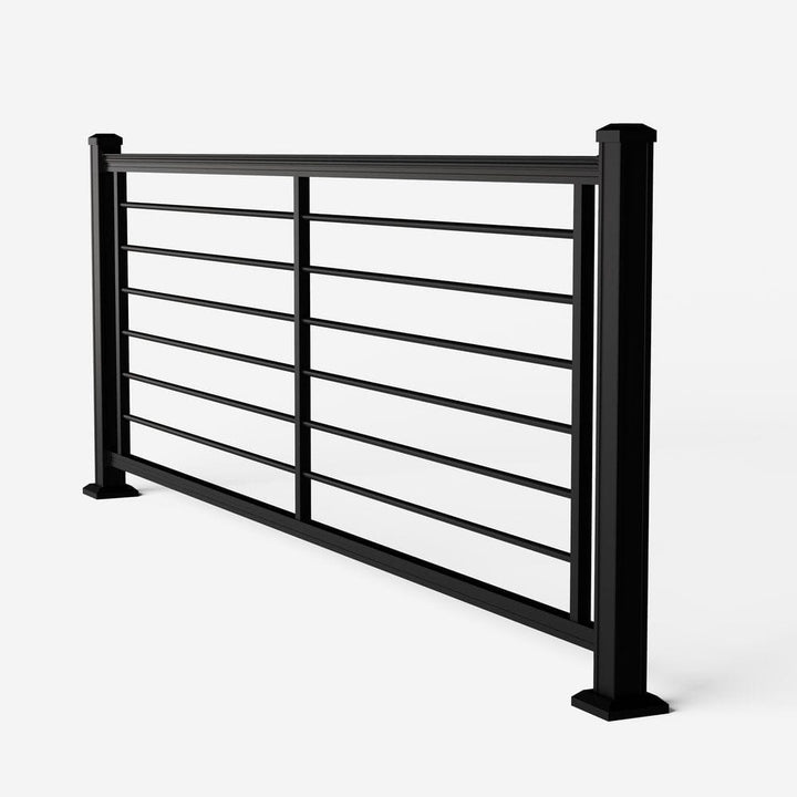 Keylink Aluminum Rod Rail Matte Black / 36" / 6' Level Keylink American Series Horizontal Aluminum Rod Railing