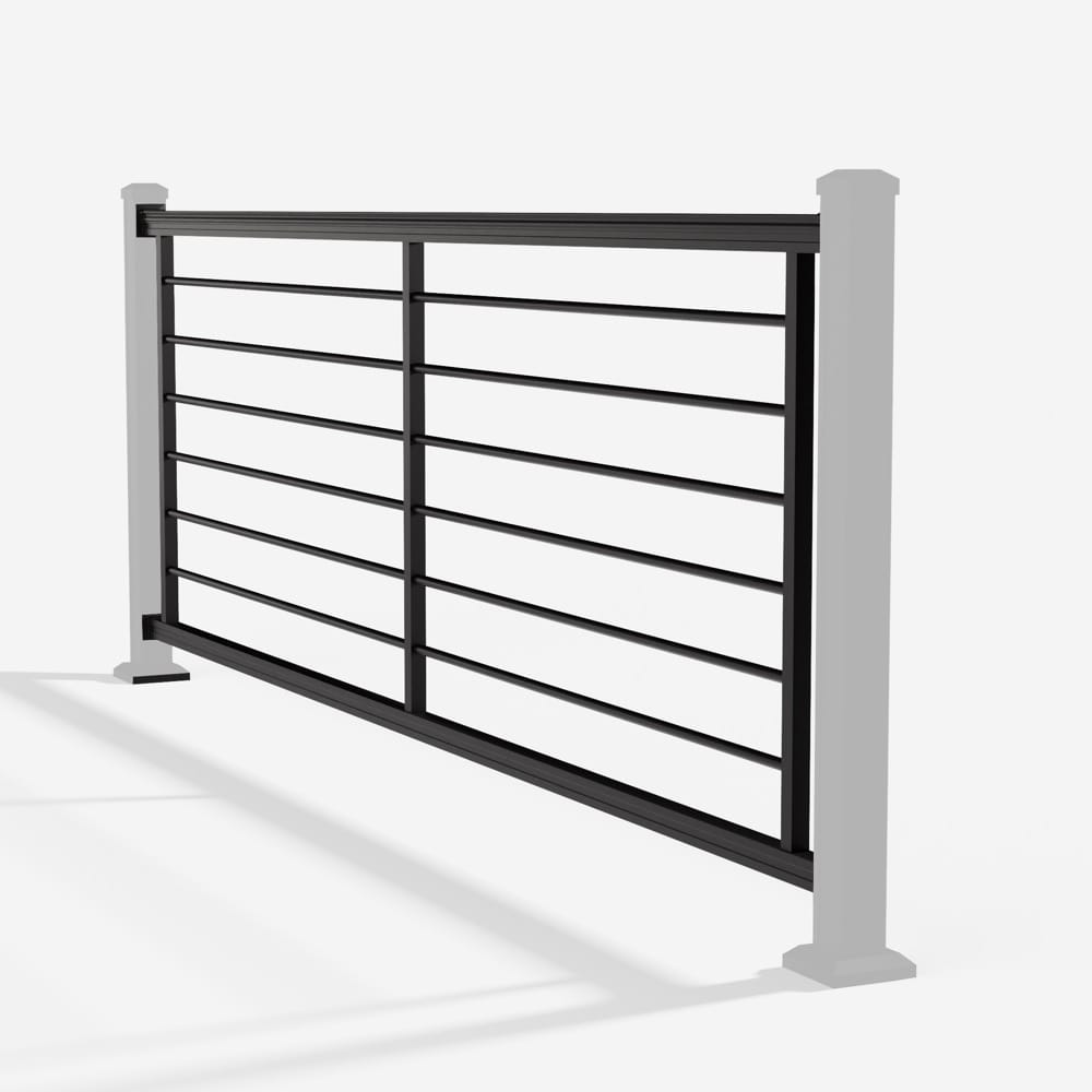 Keylink Aluminum Rod Rail Matte Black / 36" / 6&