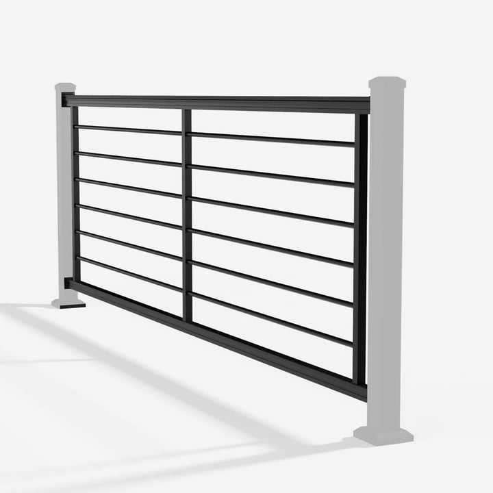 Keylink Aluminum Rod Rail Matte Black / 36" / 6&