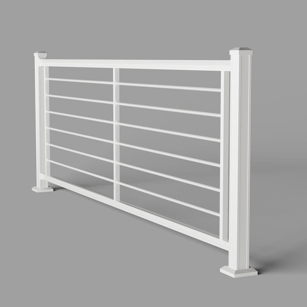 Keylink Aluminum Rod Rail Matte White / 36" / 6' Level Keylink American Series Horizontal Aluminum Rod Railing