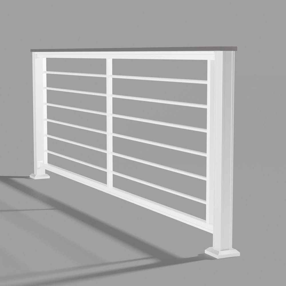 Keylink Aluminum Rod Rail Matte White / 36" / 6&
