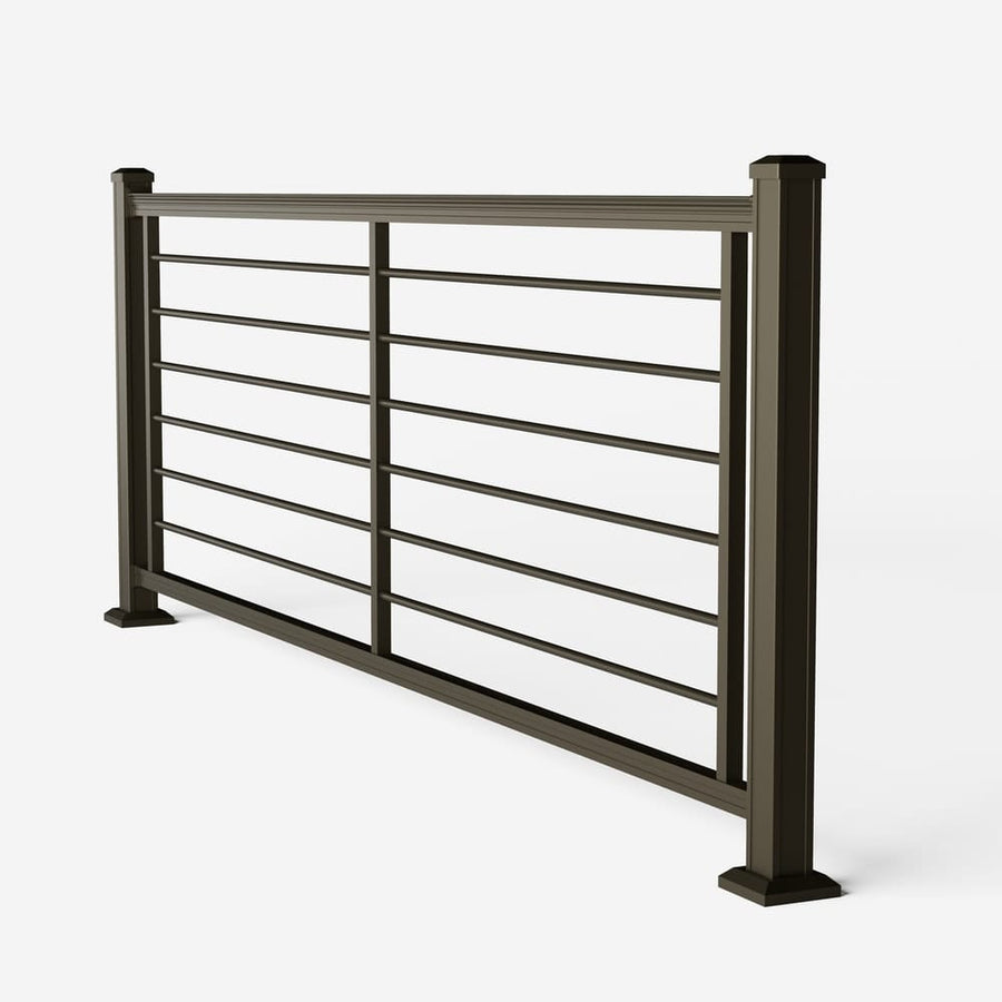 Rock Railing View Keylink American Series Horizontal Aluminum Rod Railing – INSO Supply