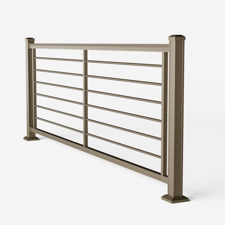 Keylink Aluminum Rod Rail Satin Driftwood / 36" / 6' Level Keylink American Series Horizontal Aluminum Rod Railing