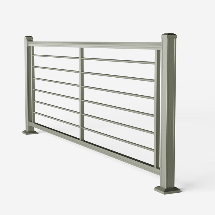 Keylink Aluminum Rod Rail Satin Smoke / 36" / 6' Level Keylink American Series Horizontal Aluminum Rod Railing