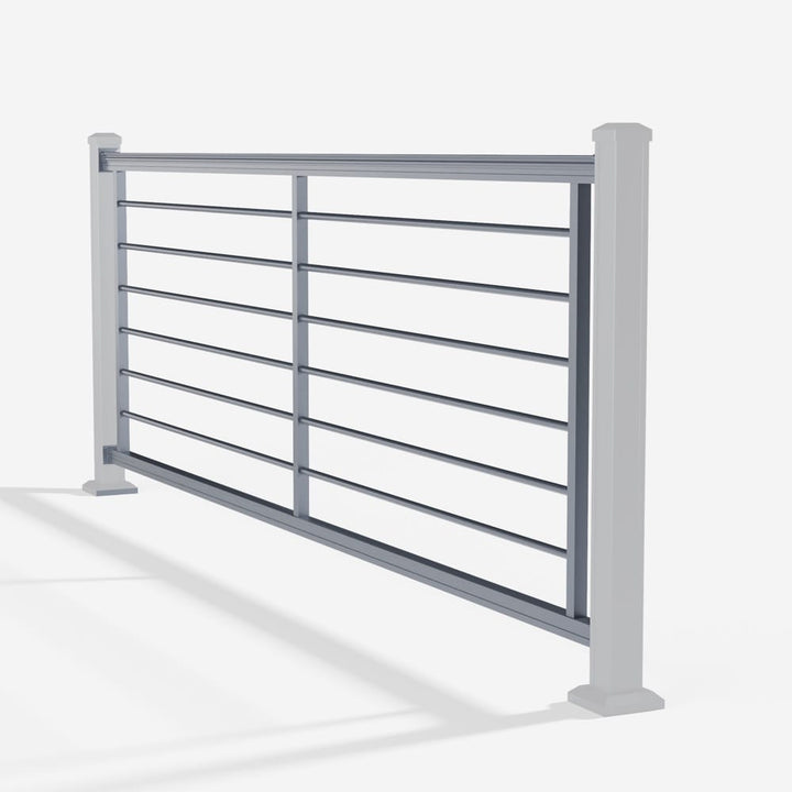 Keylink Aluminum Rod Rail Satin Storm / 36" / 6&