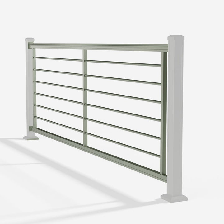 Keylink Aluminum Rod Rail Satin Willow / 36" / 6&
