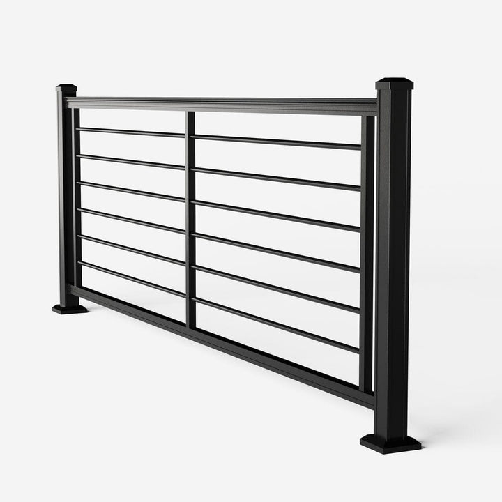 Keylink Aluminum Rod Rail Textured Black / 36" / 6' Level Keylink American Series Horizontal Aluminum Rod Railing