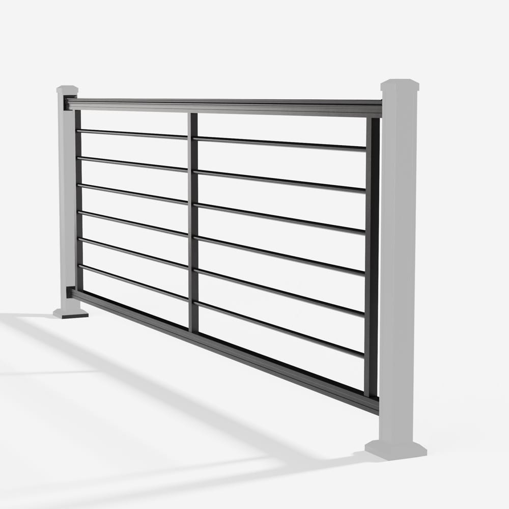Keylink Aluminum Rod Rail Textured Black / 36" / 6&