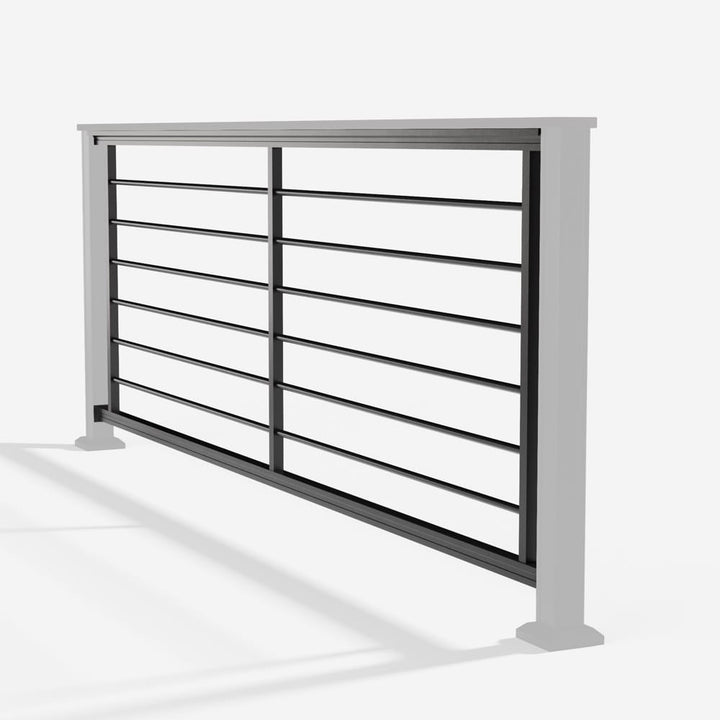 Keylink Aluminum Rod Rail Textured Black / 36" / 6&