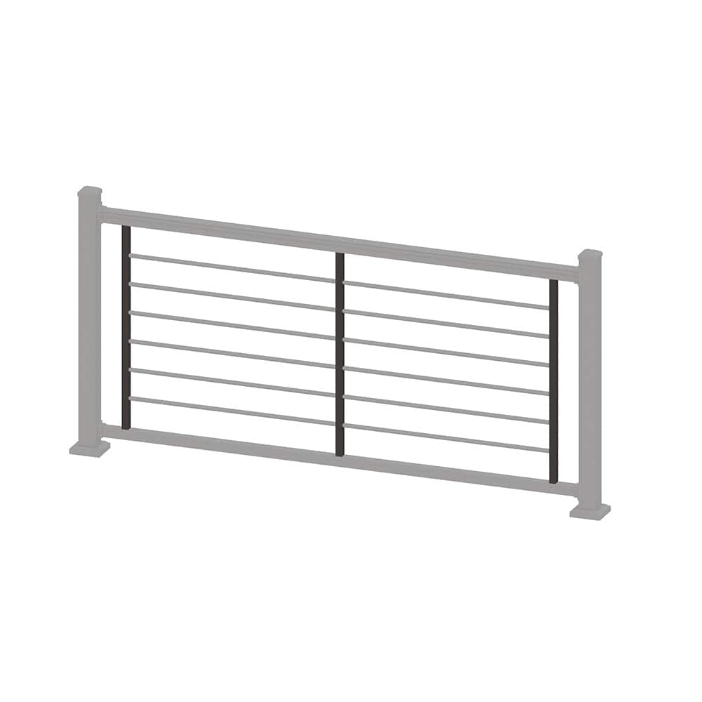 Keylink Aluminum Rod Rail Textured Black / 36" / Level Rod Rail Infill Cut Kit