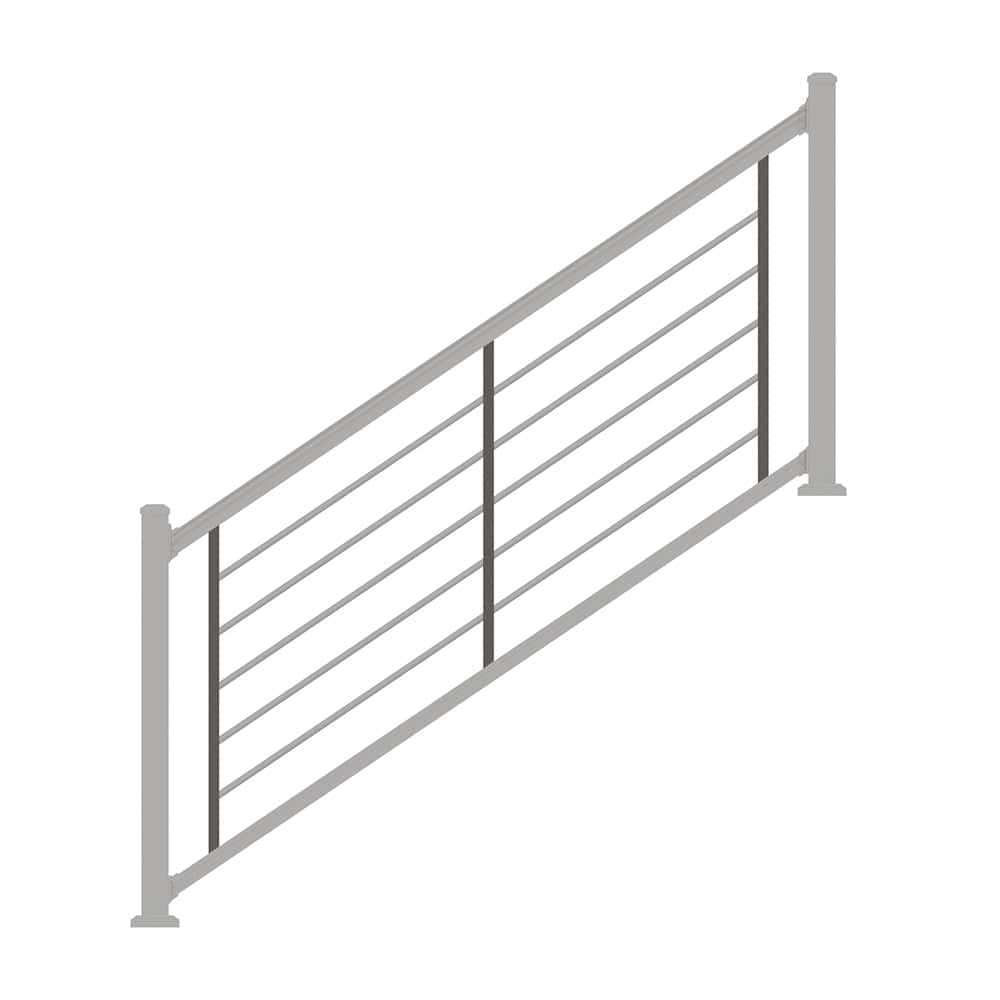 Keylink Aluminum Rod Rail Textured Black / 36" / Stair Rod Rail Infill Cut Kit