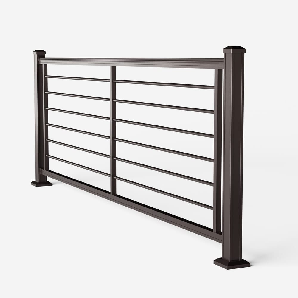 Keylink Aluminum Rod Rail Textured Bronze / 36" / 6' Level Keylink American Series Horizontal Aluminum Rod Railing