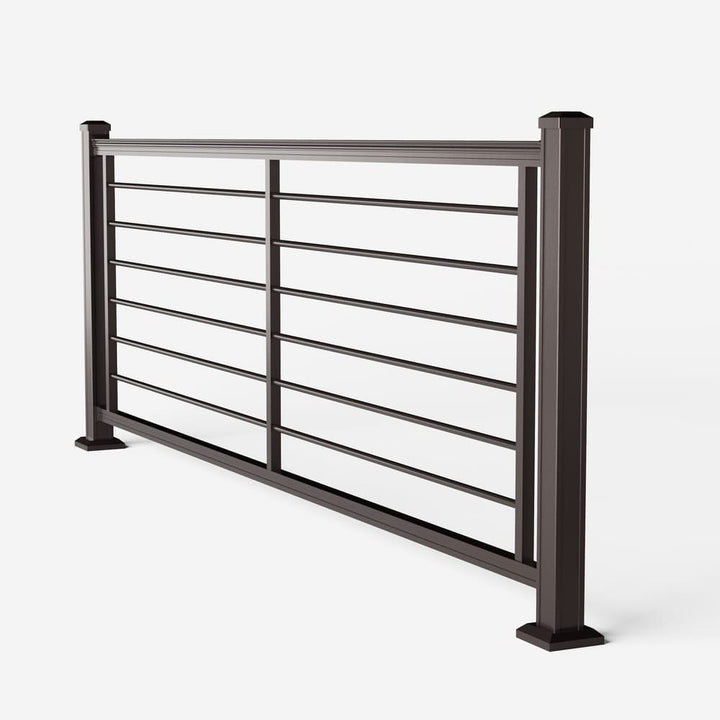Keylink Aluminum Rod Rail Textured Bronze / 36" / 6' Level Keylink American Series Horizontal Aluminum Rod Railing