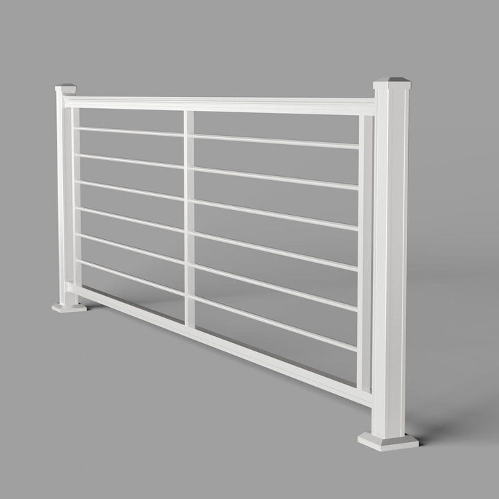 Keylink Aluminum Rod Rail Textured White / 36" / 6' Level Keylink American Series Horizontal Aluminum Rod Railing