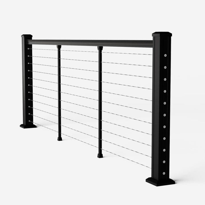 Keylink American Series Horizontal Cable Rail Matte Black / 36" / 6&