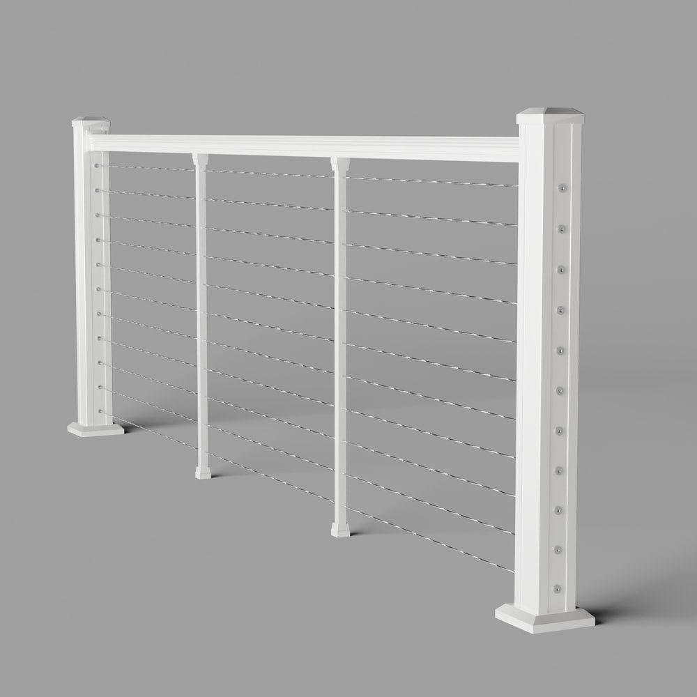 Keylink American Series Horizontal Cable Rail Matte White / 36" / 6&